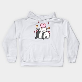 Cute Panda Sweet Sleep with Kitty Kids Hoodie